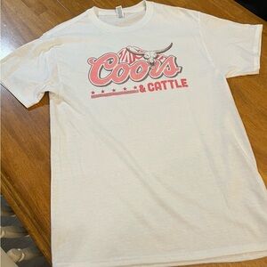 Coors & Cattle White T-Shirt